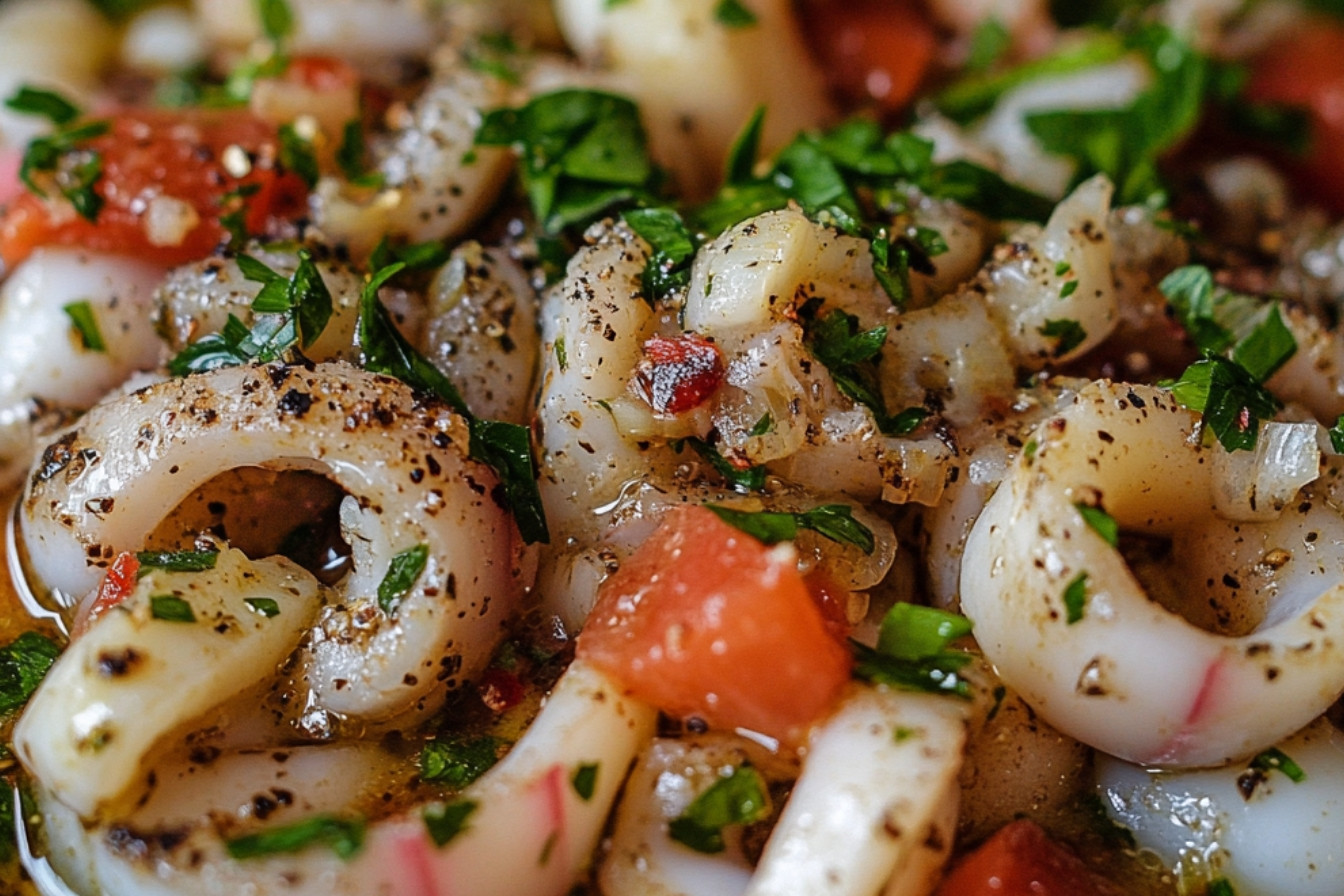 Sauce à l'armoricaine avec des calmars