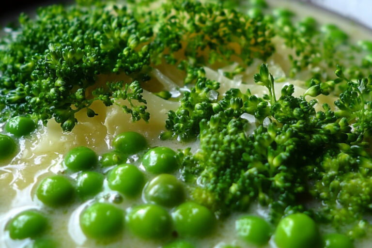 Soupe de brocoli aux petits pois