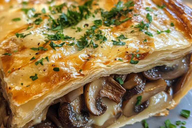 Tarte aux champignons de Paris