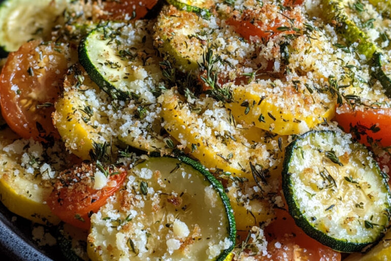 Tian de courgettes jaunes, vertes et tomates