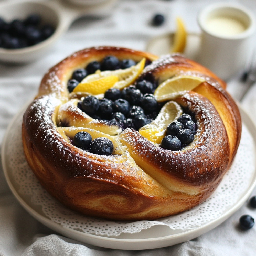 Brioches aux bleuets et citron