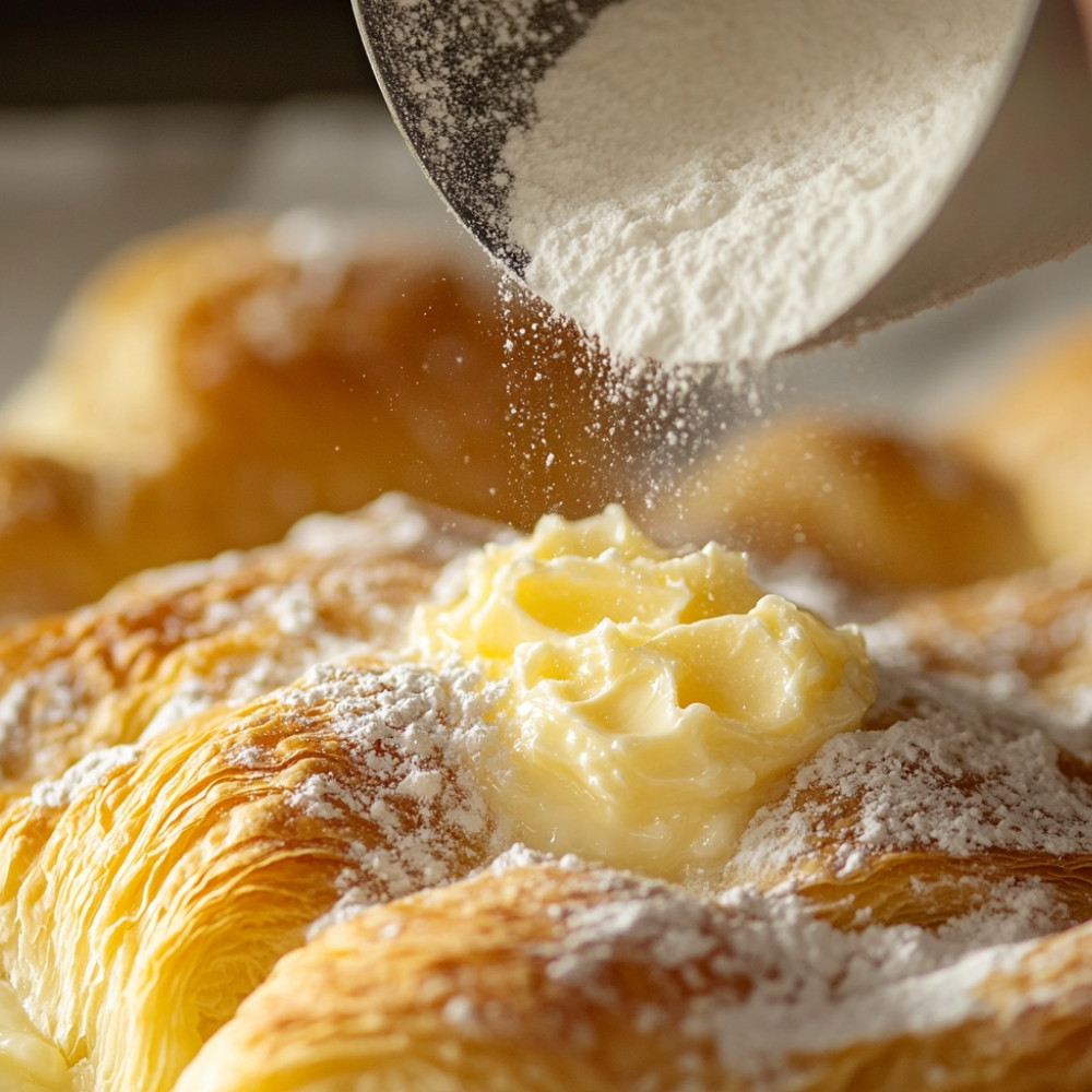 Croissants croustillants à la crème brûlée