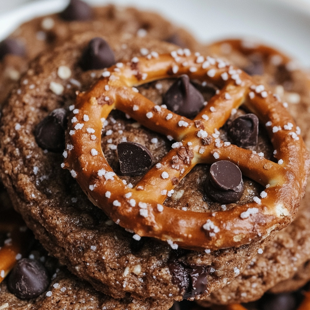 Éclats de chocolat aux bretzels et chips