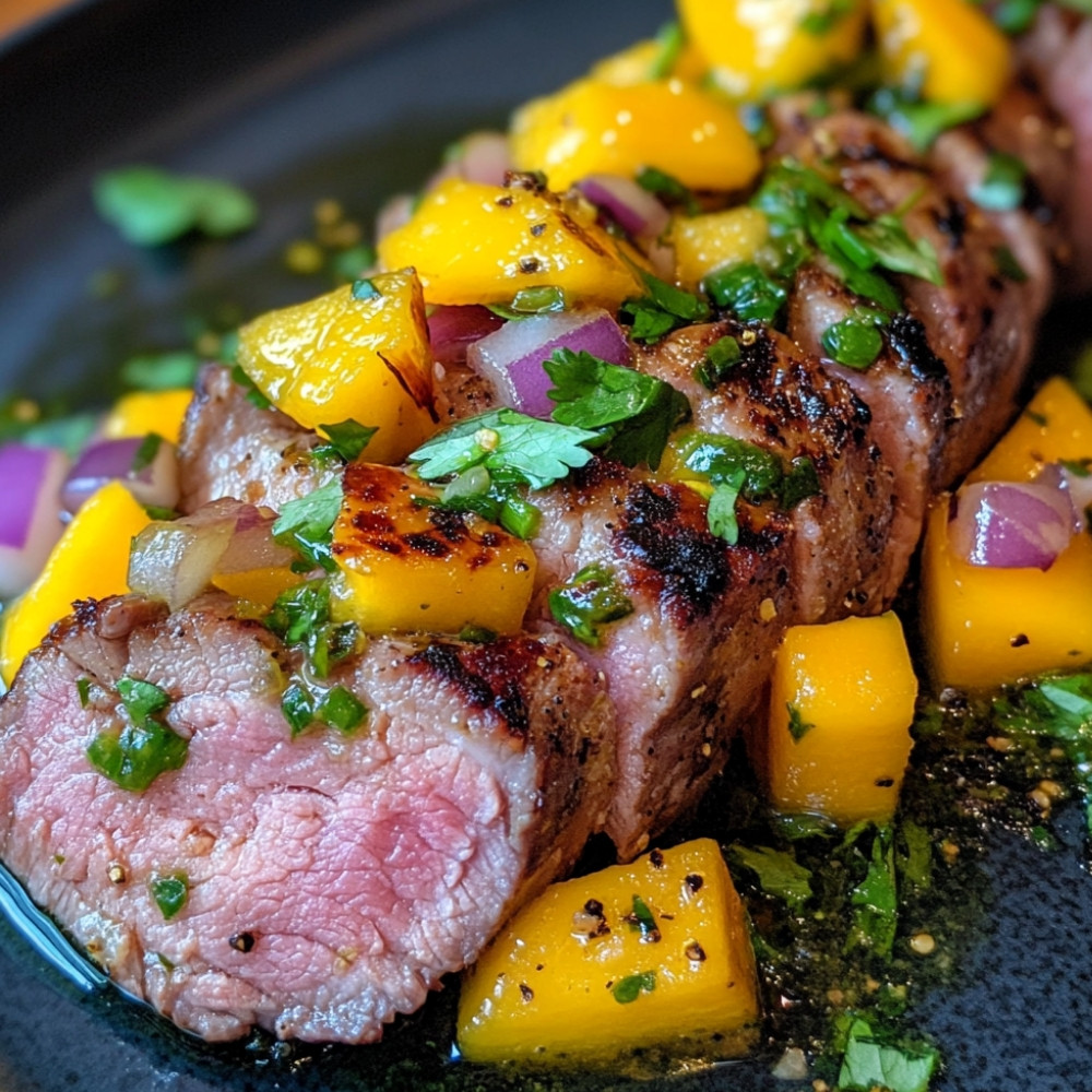 Filet de porc et salsa de mangue