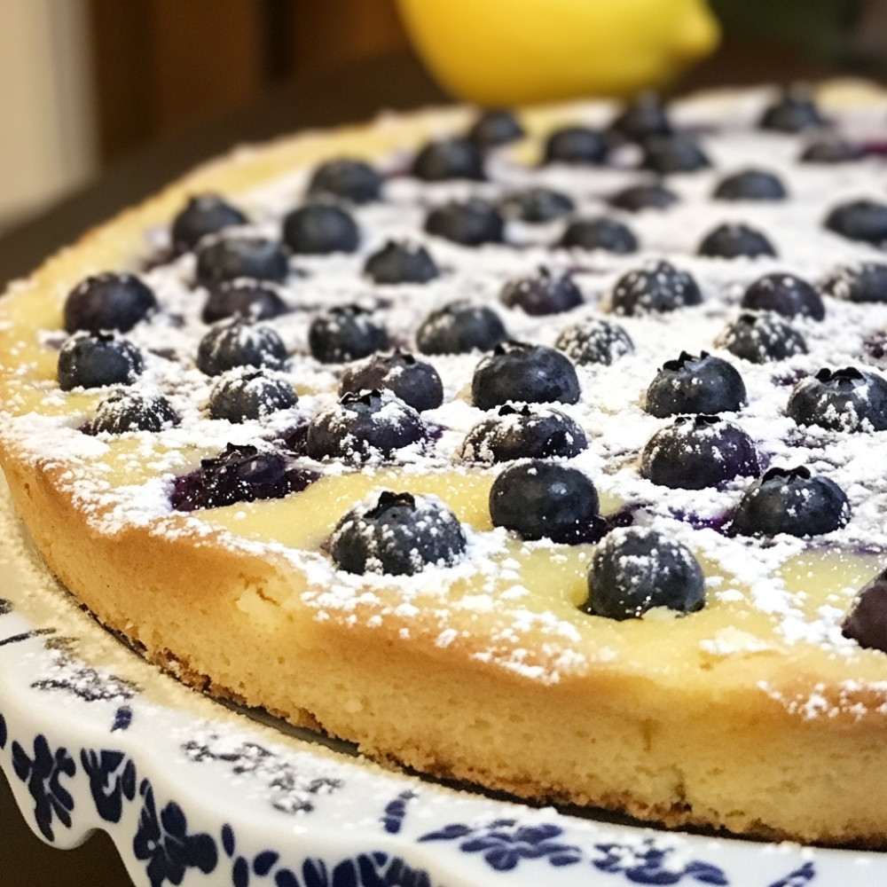 Gâteau aux bleuets et citron