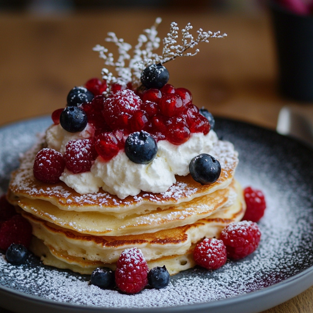 Gâteau de crêpes aux fruits rouges