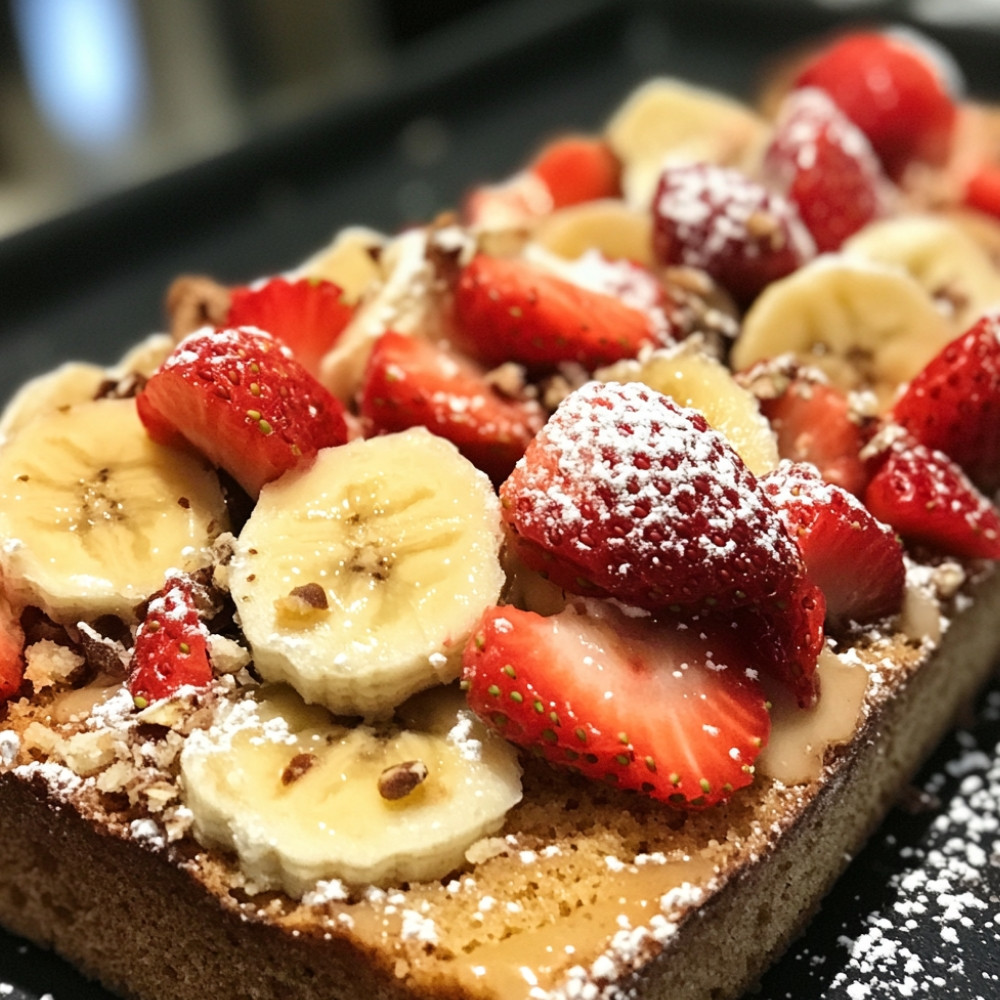 Pain aux fraises et bananes