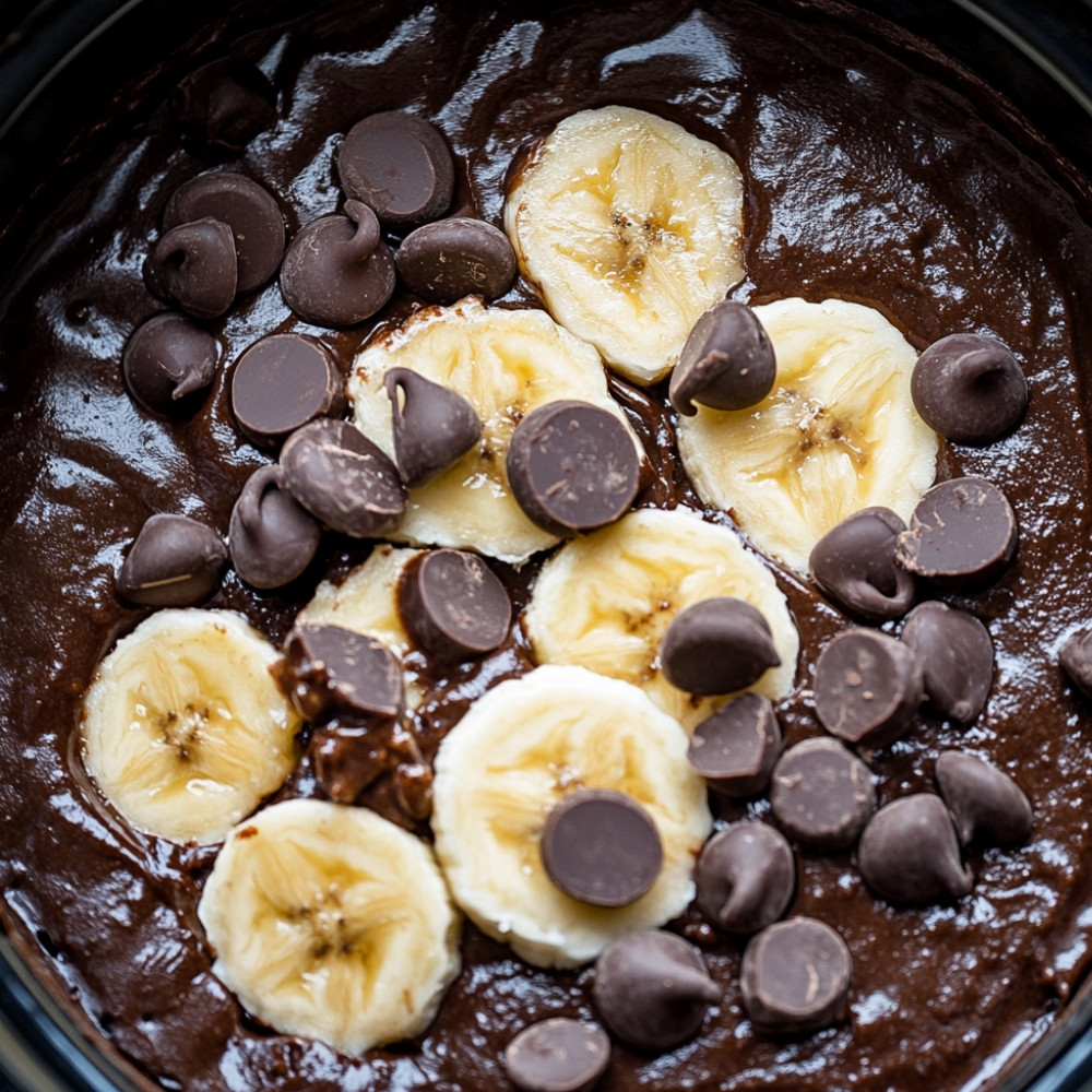 Pouding au chocolat et bananes à la mijoteuse