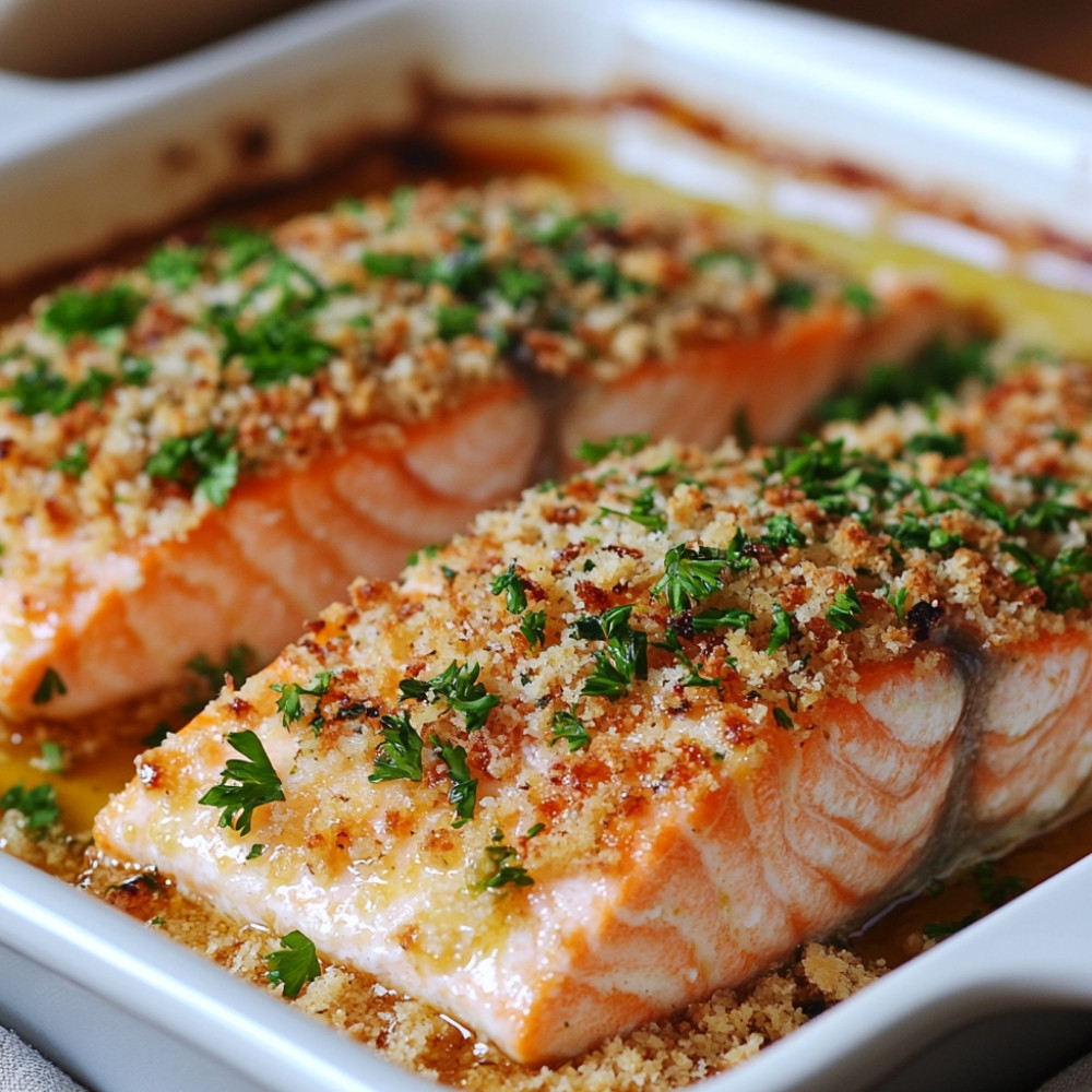 Saumon gratiné sur la plaque