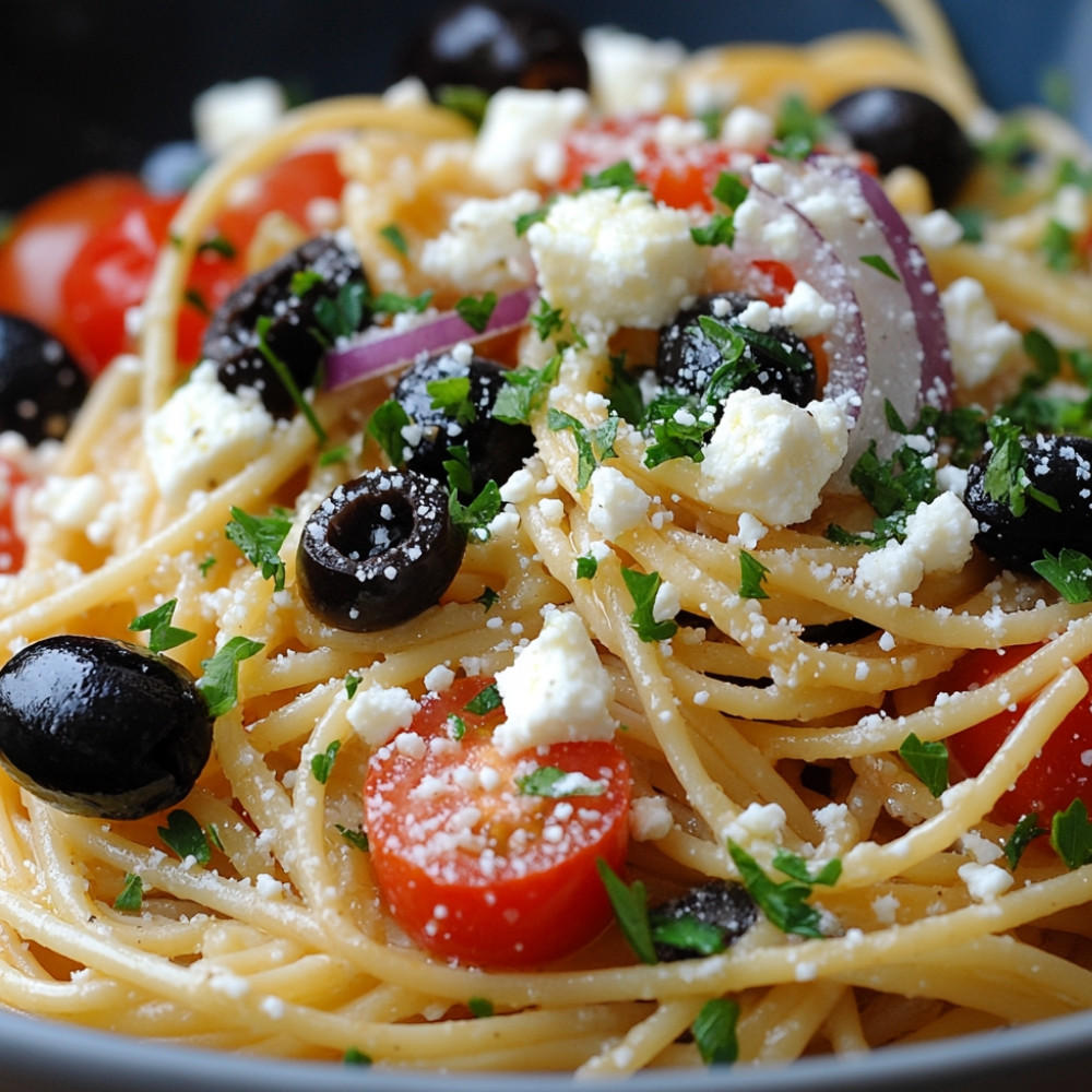 Spaghetti à la grecque