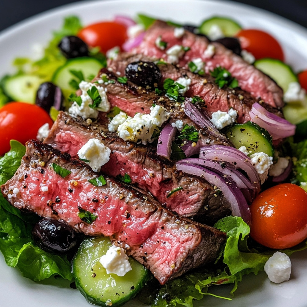 Steaks de contrefilet sur salade estivale