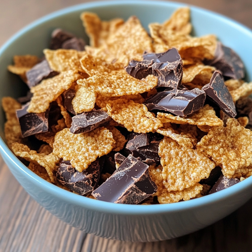 Bouchées de corn flakes au beurre d'arachide et chocolat