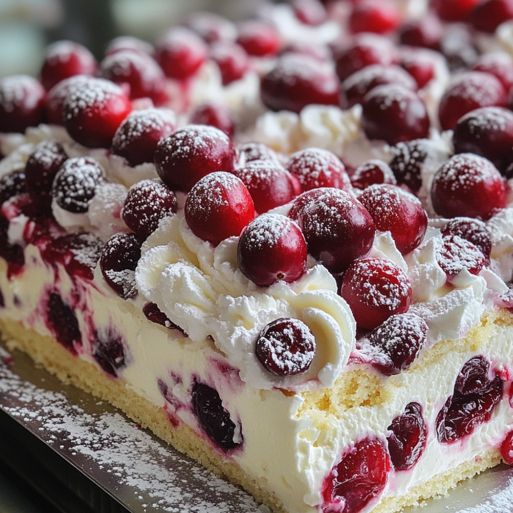 Bûche Carrée aux Canneberges