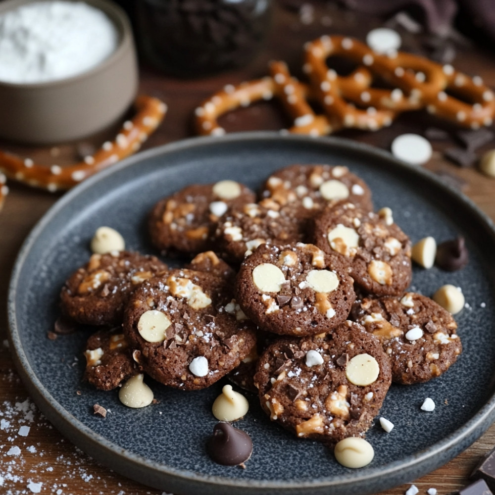 Éclats de chocolat aux bretzels et chips