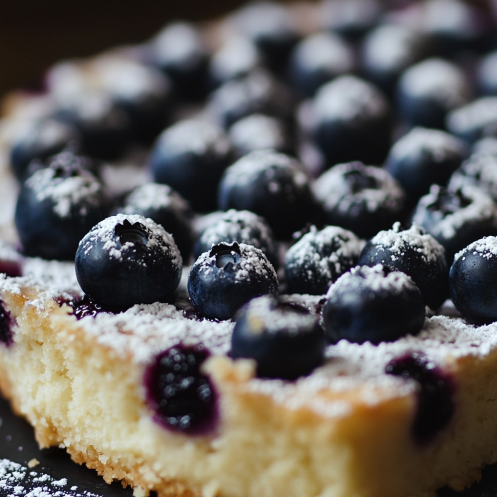 Gâteau aux bleuets et citron