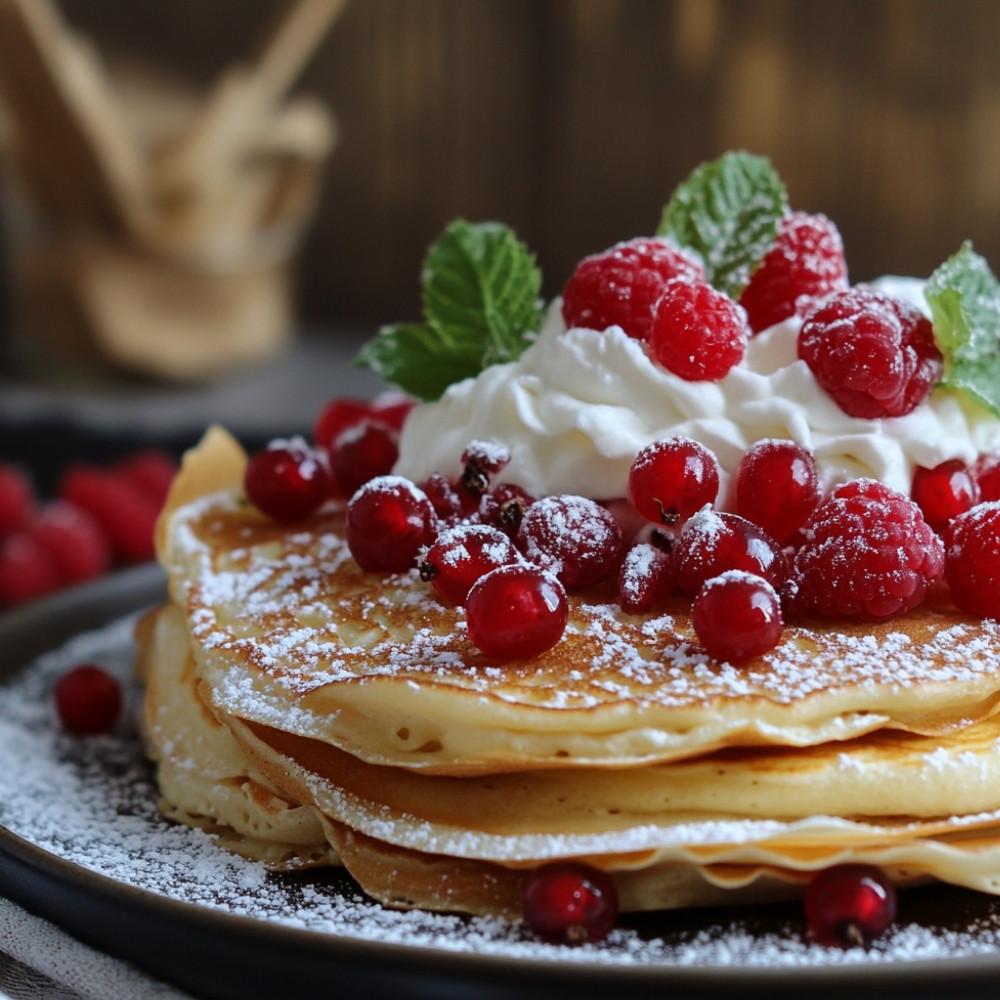 Gâteau de crêpes aux fruits rouges