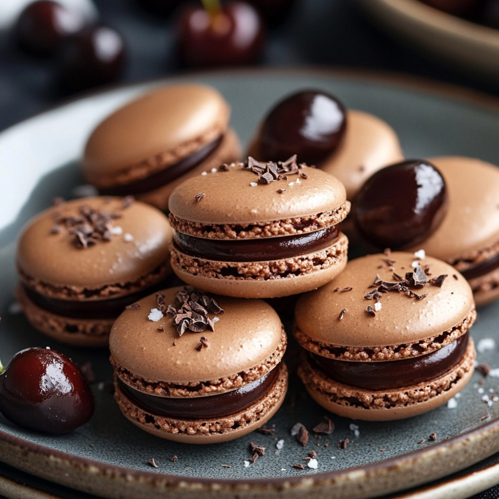 Macarons santé choco cerises