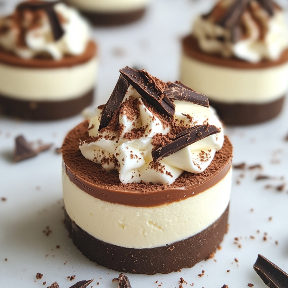 Mini gâteau au fromage étagé sans cuisson
