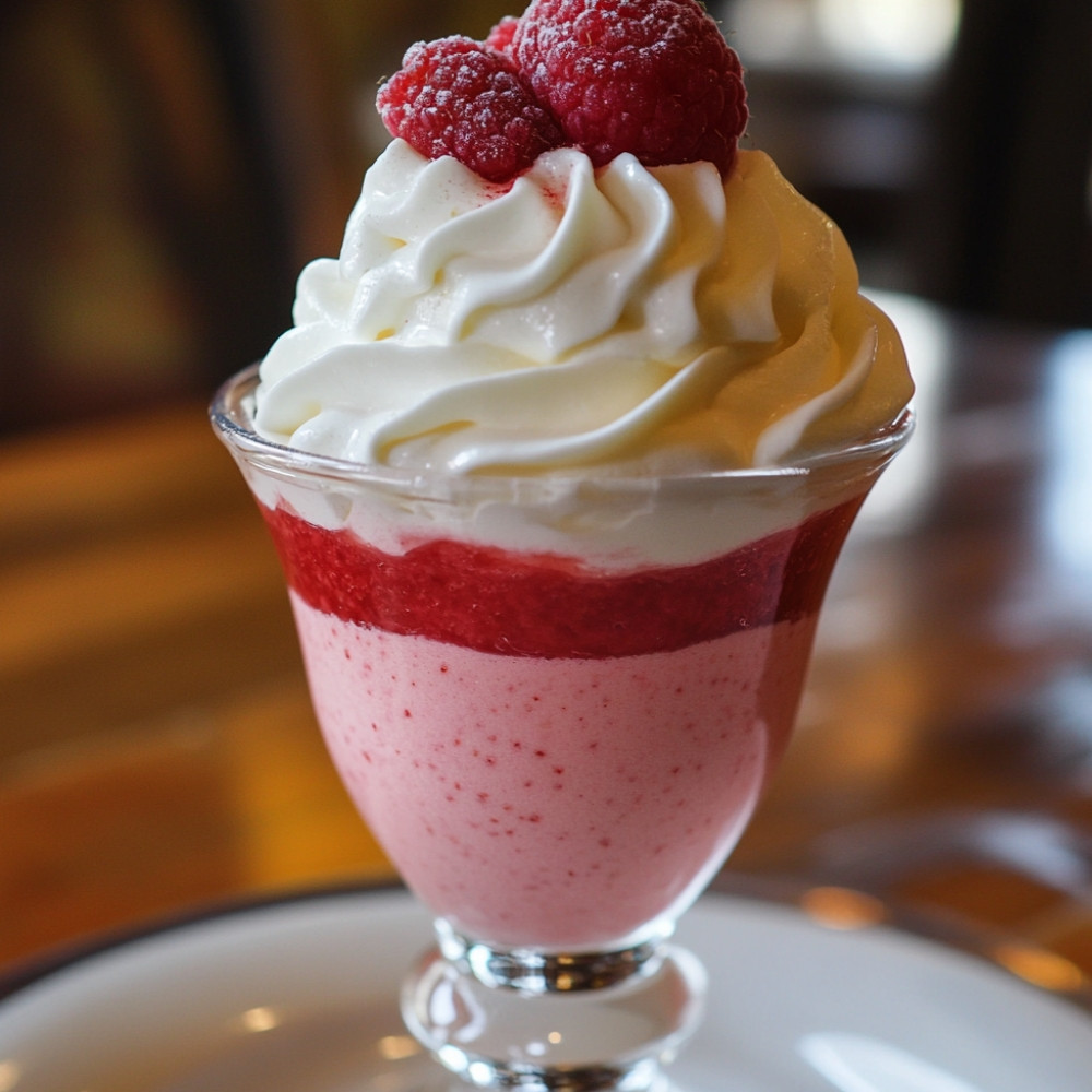 Mousse de crème aux fruits rouges
