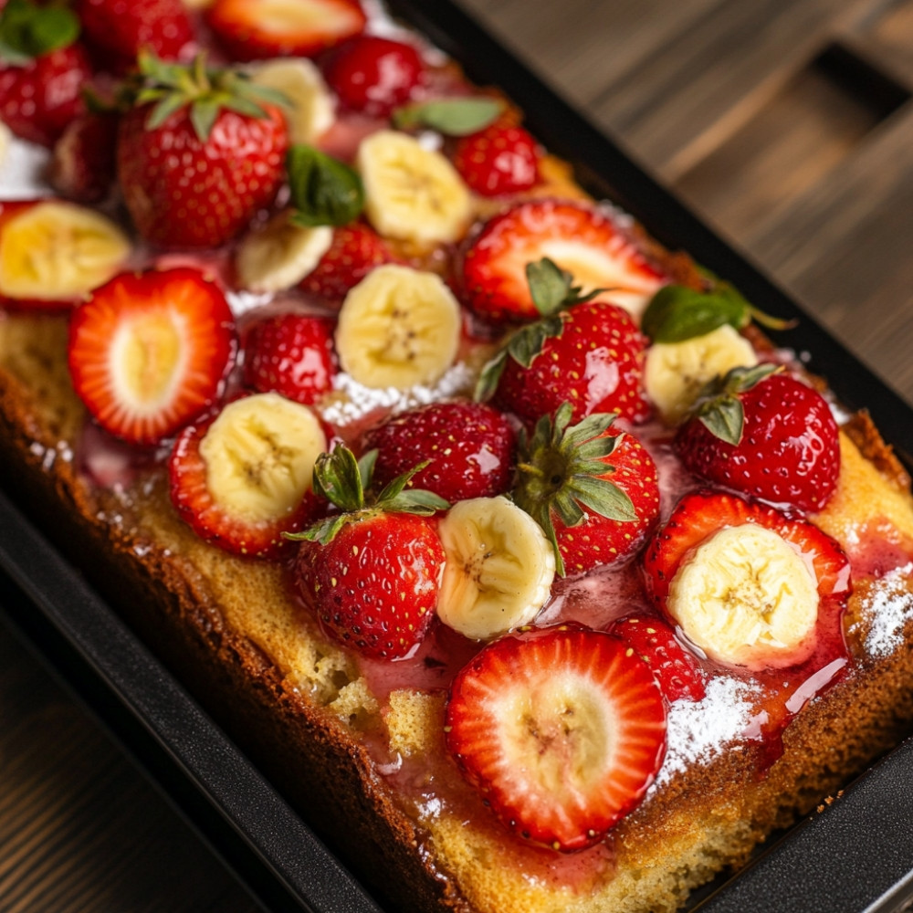 Pain aux fraises et bananes
