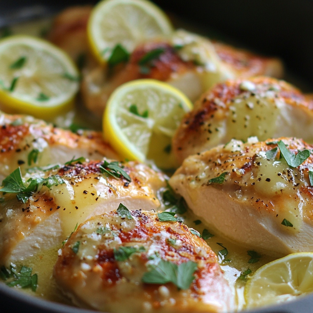 Poulet au brie et citron