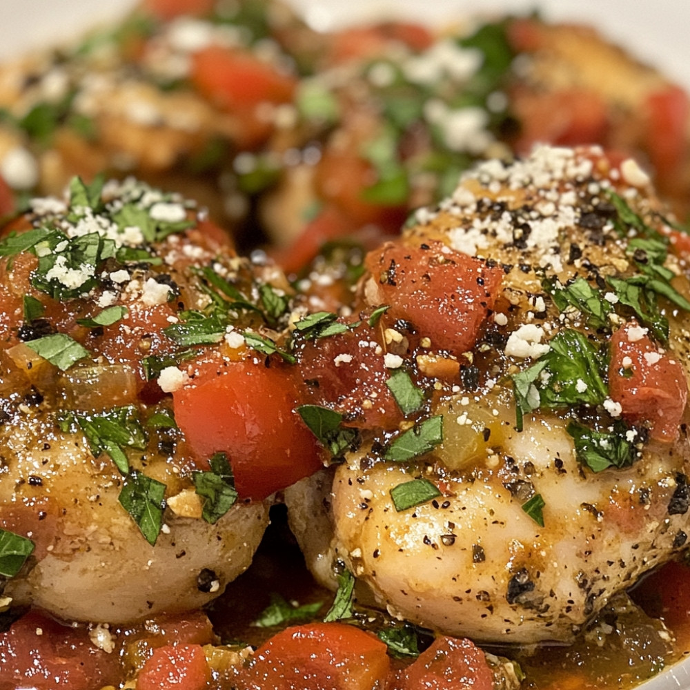 Poulet italien sauce tomates et basilic à la mijoteuse