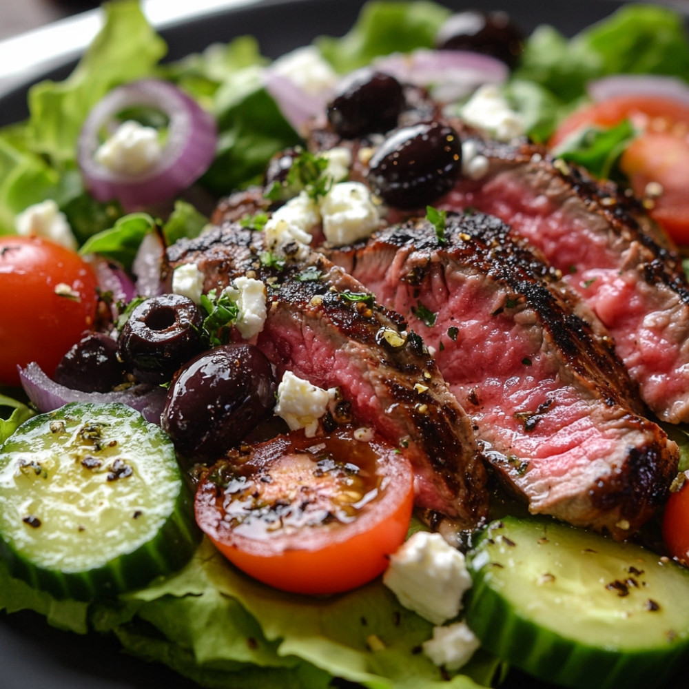 Steaks de contrefilet sur salade estivale