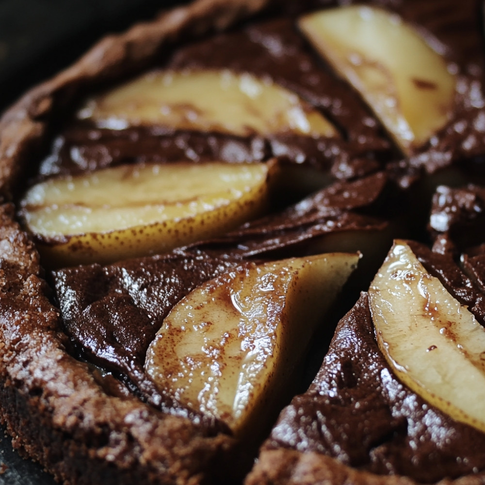 Tarte choco-poires