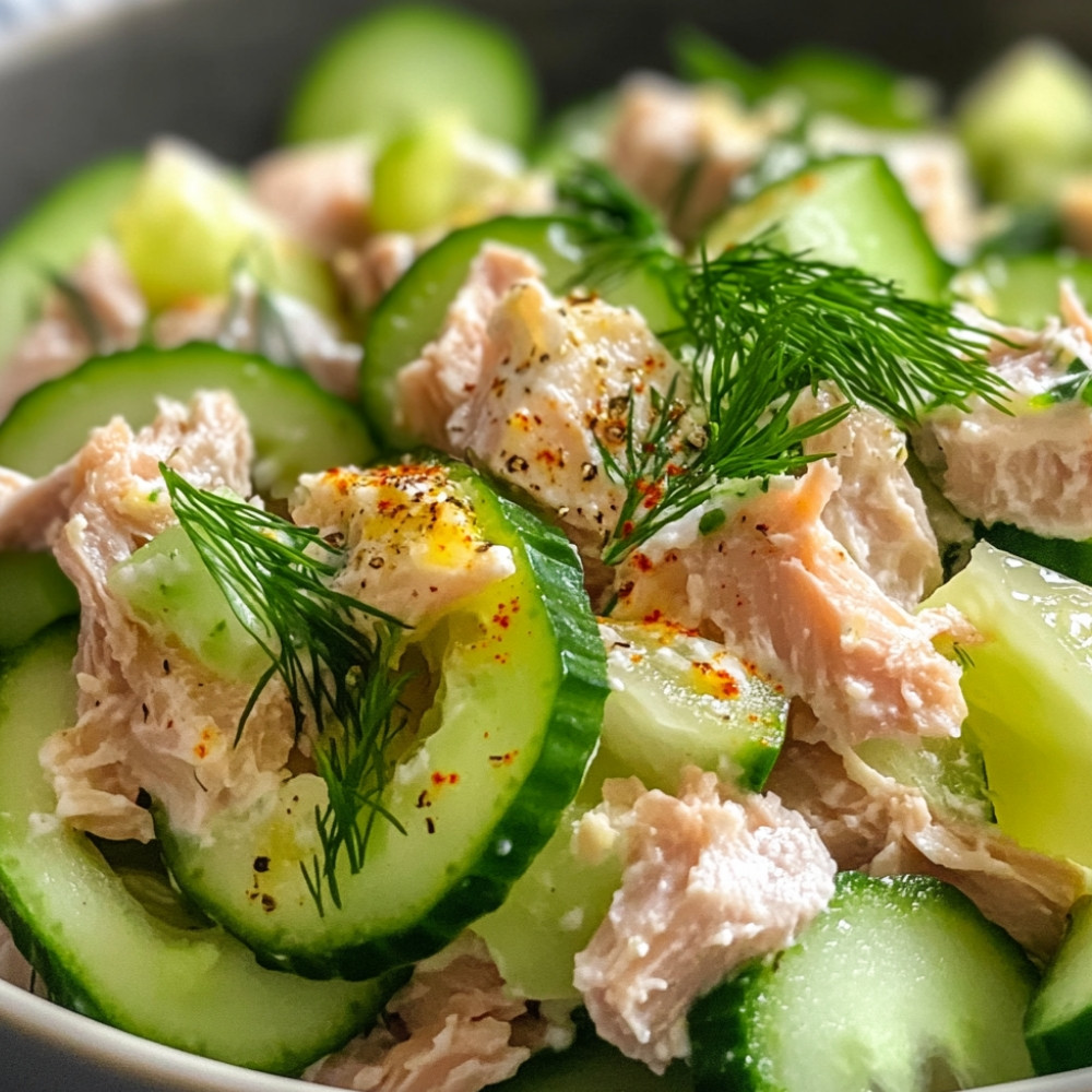 Bouchées de concombre au thon