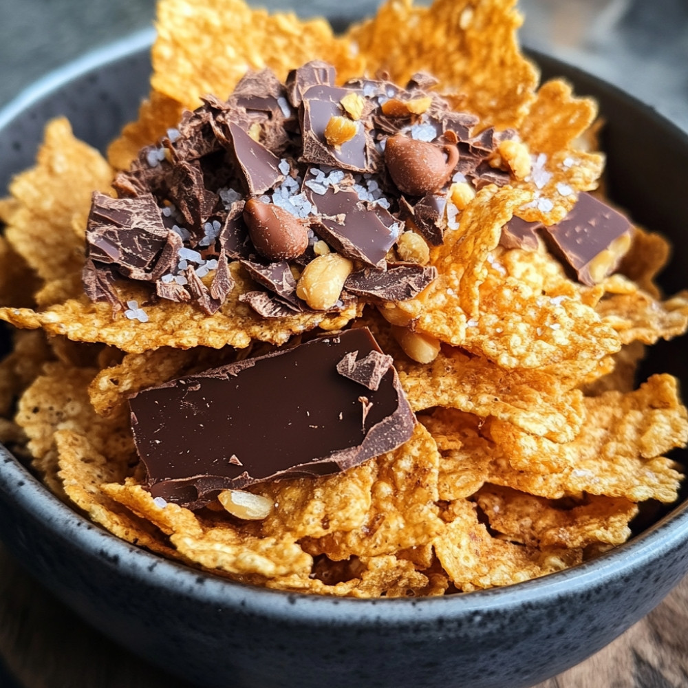 Bouchées de corn flakes au beurre d'arachide et chocolat