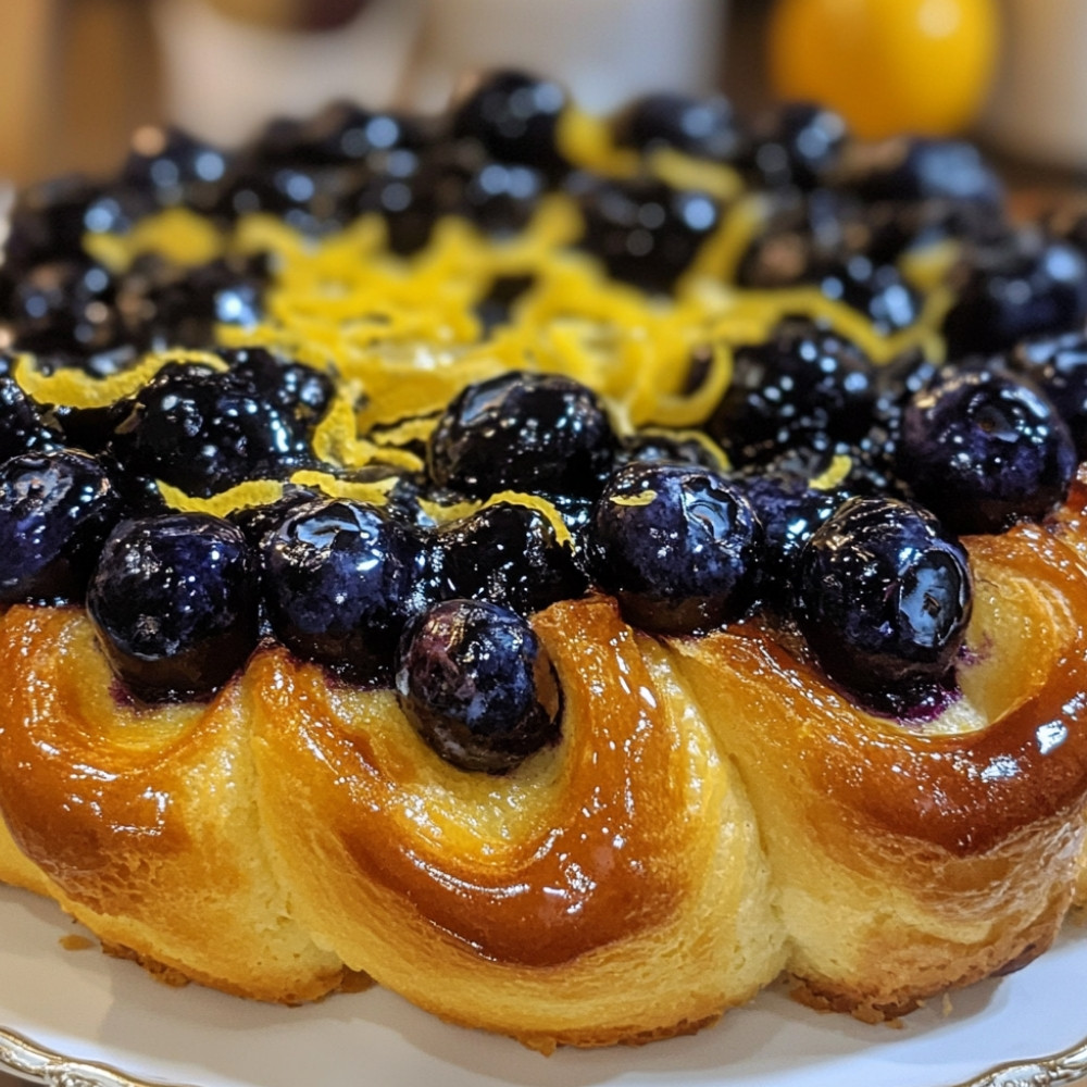 Brioches aux bleuets et citron