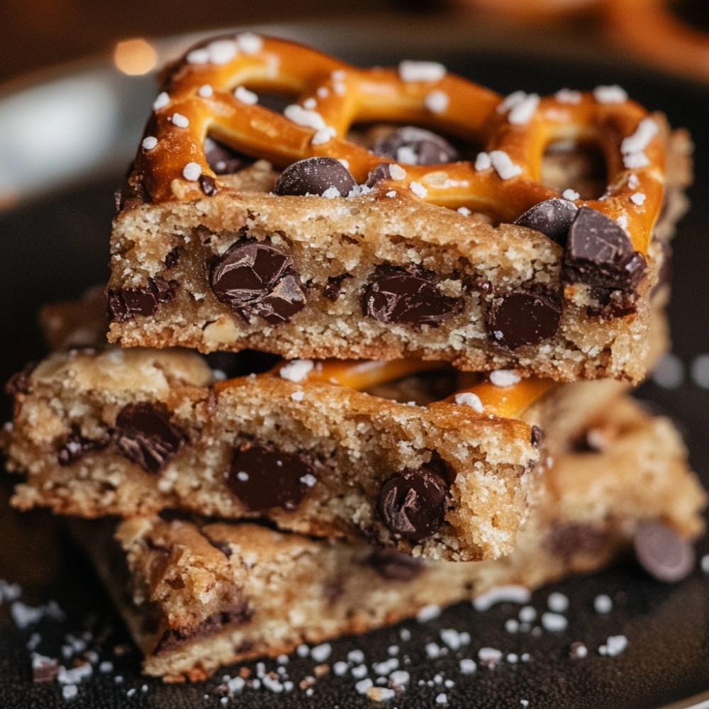 Éclats de chocolat aux bretzels et chips