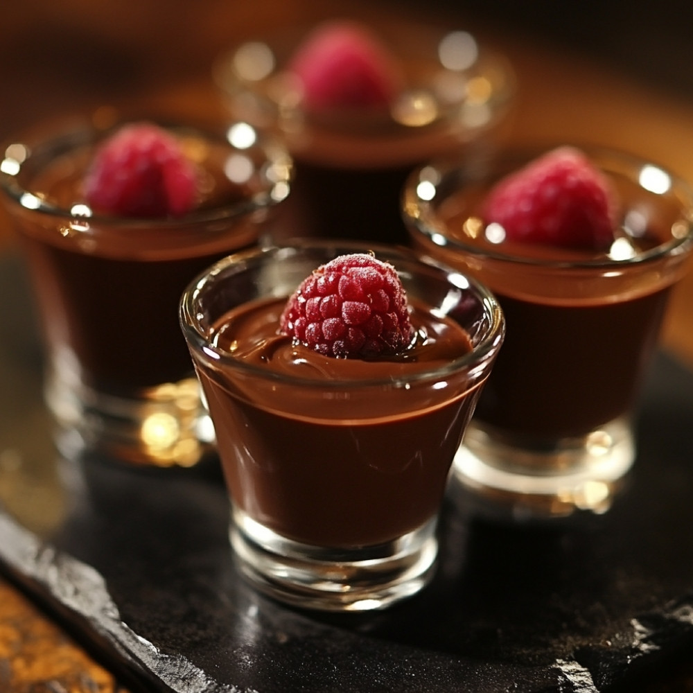 Mini fondues au chocolat en verrines