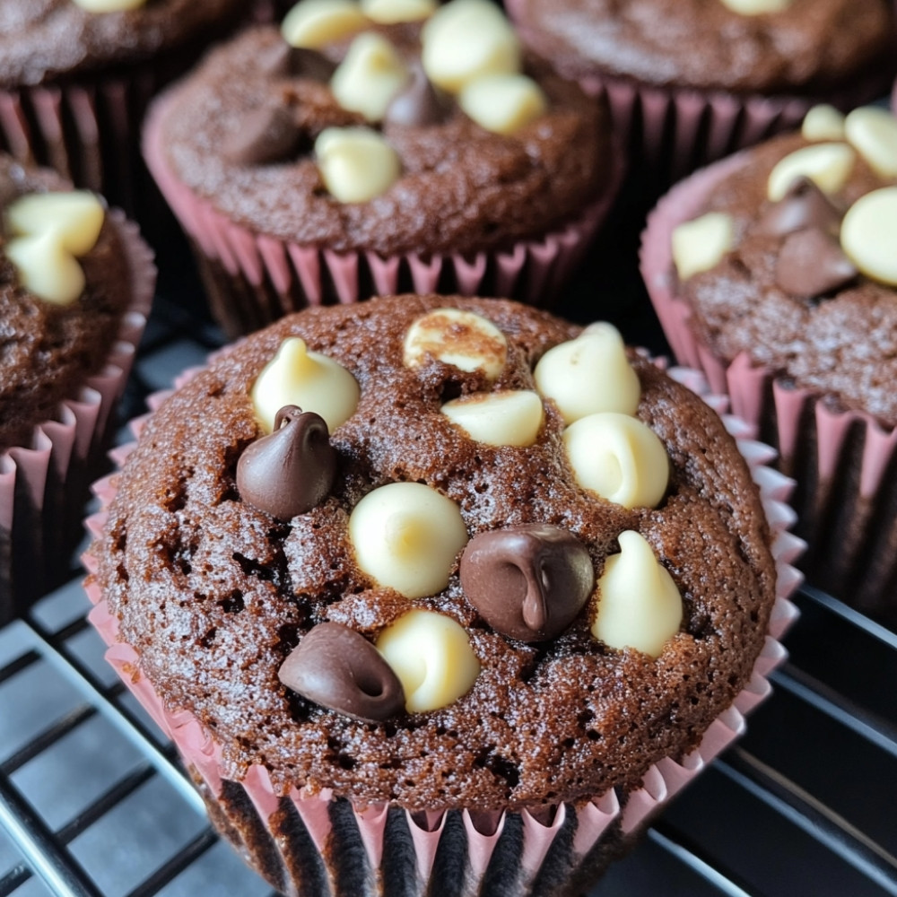 Muffins jumbo au double chocolat