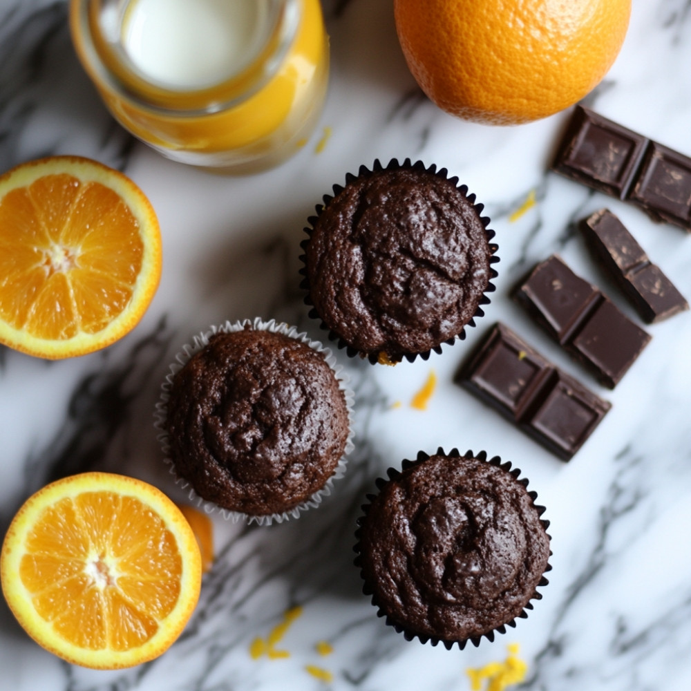 Muffins orange et chocolat noir