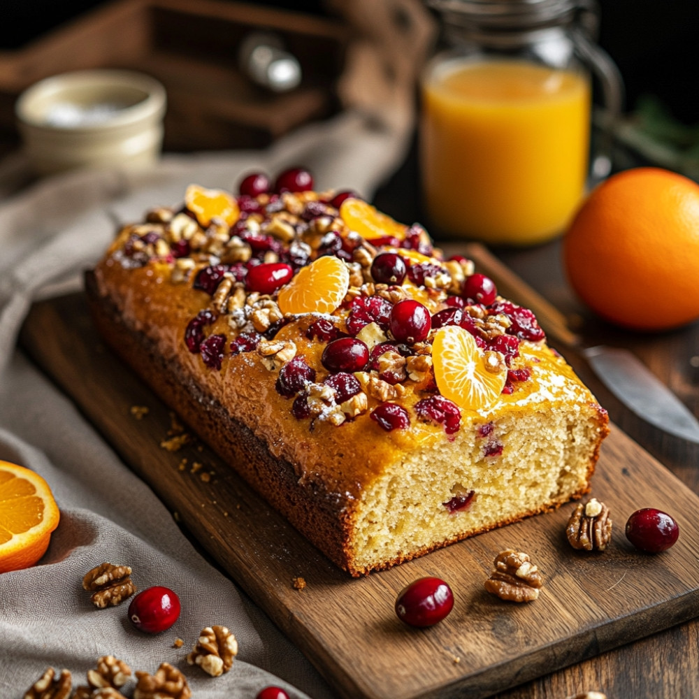 Pain à l'orange et aux Canneberges