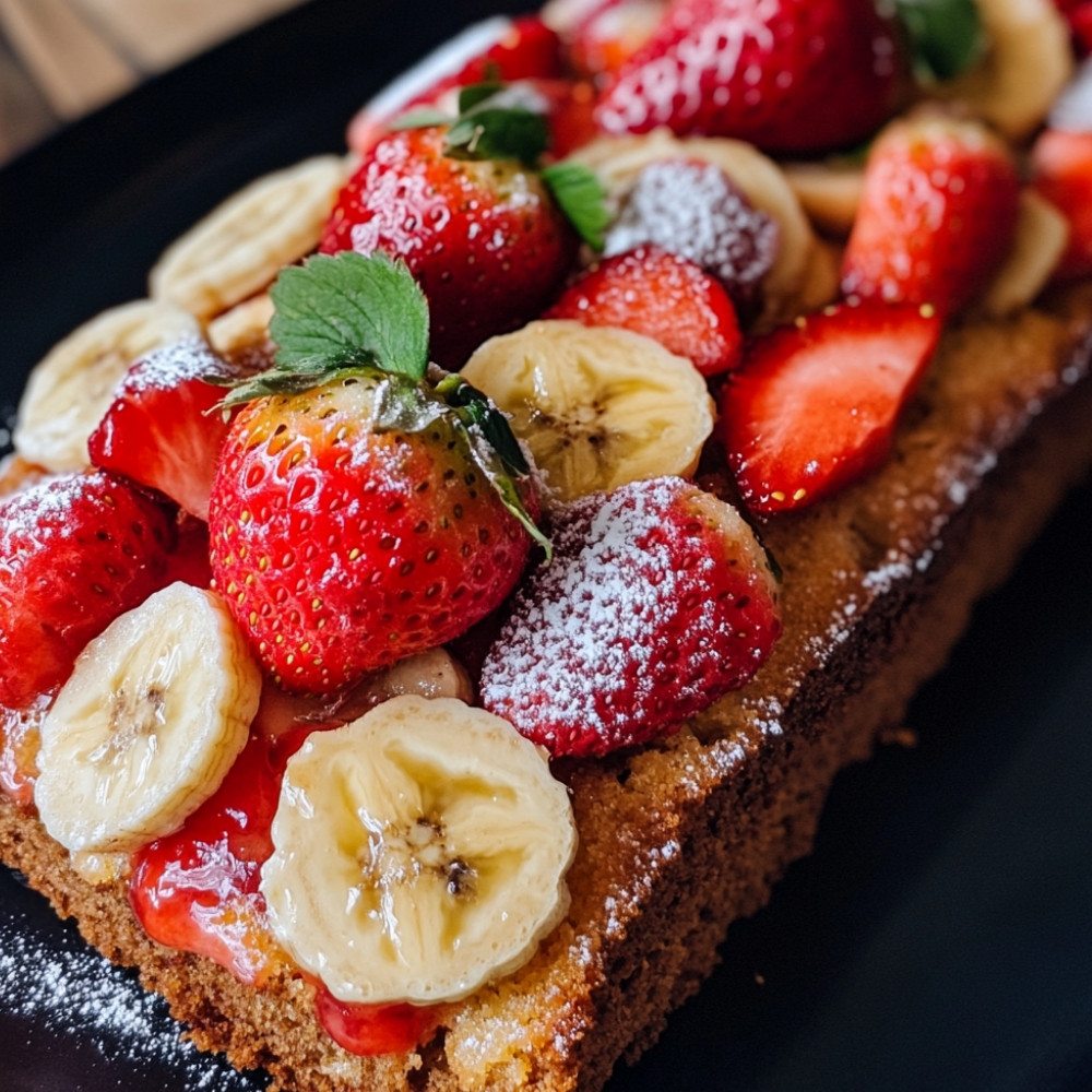 Pain aux fraises et bananes