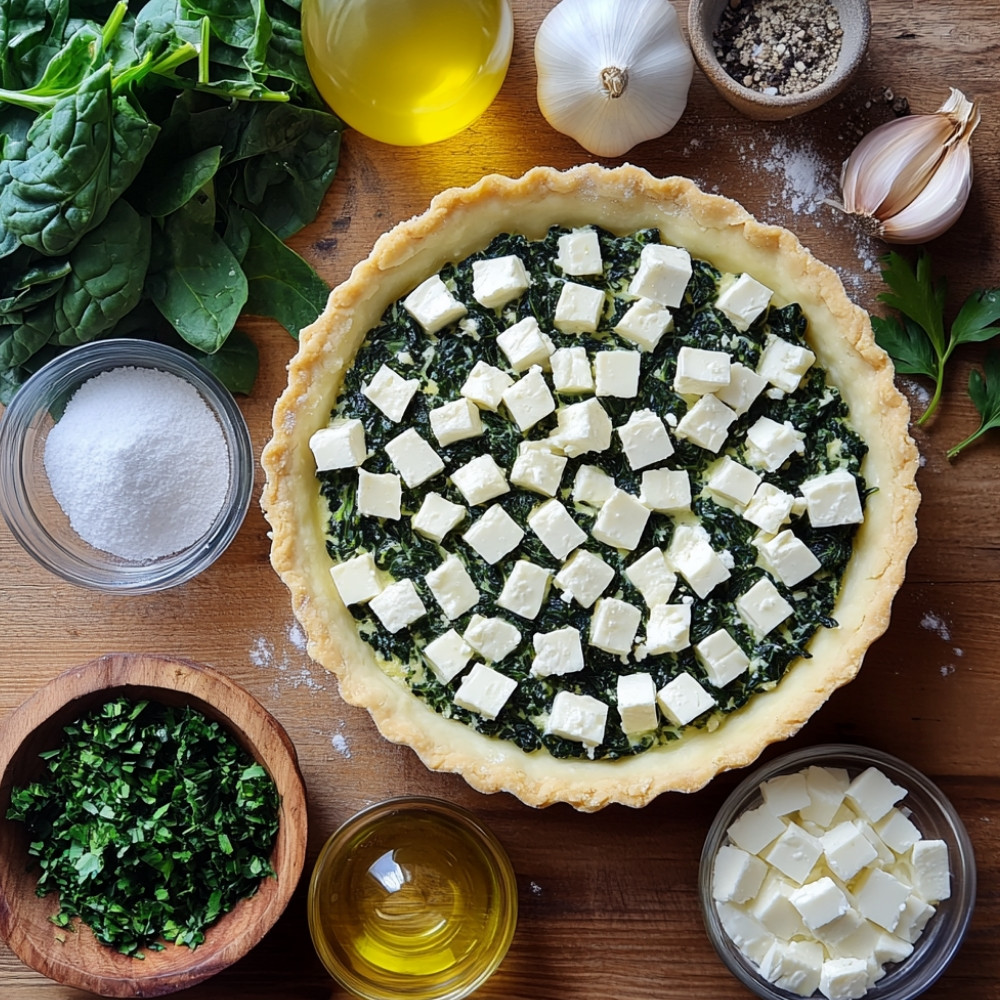 Quiche grecque aux épinards et à la feta