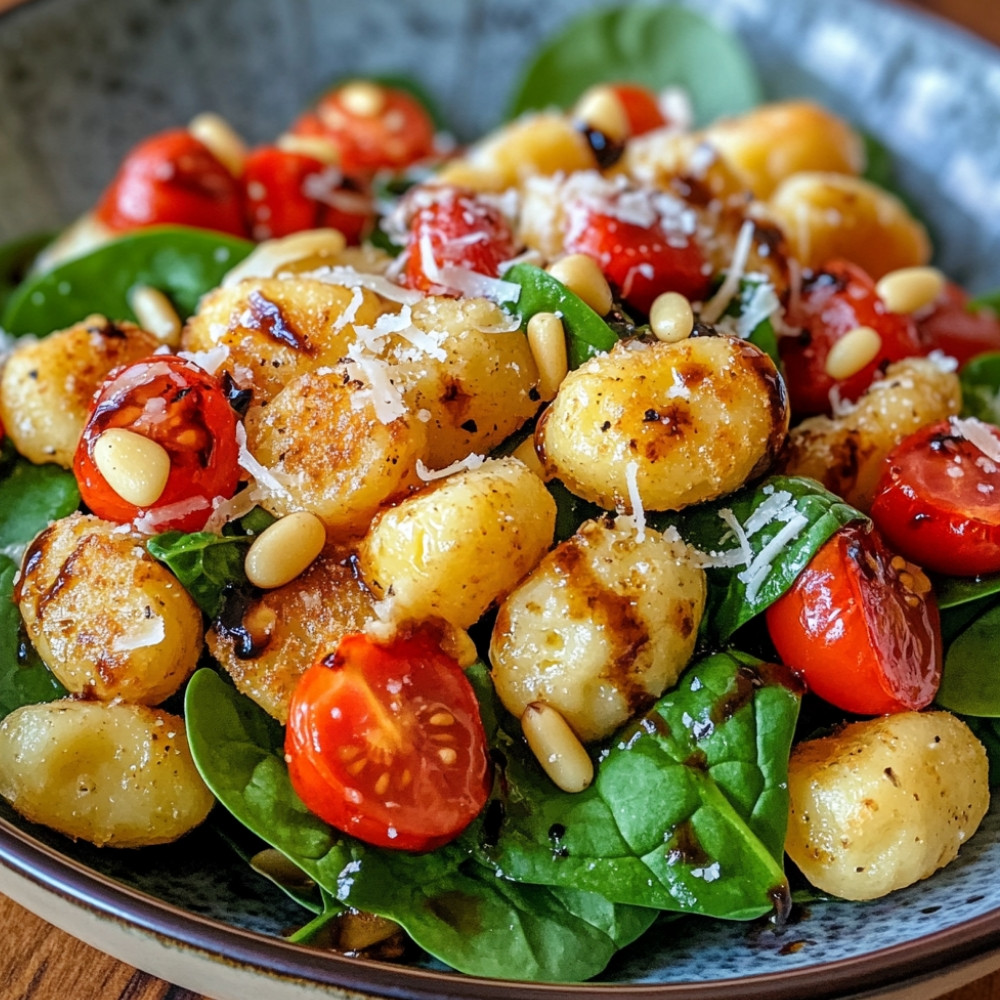 Salade de gnocchis croustillants