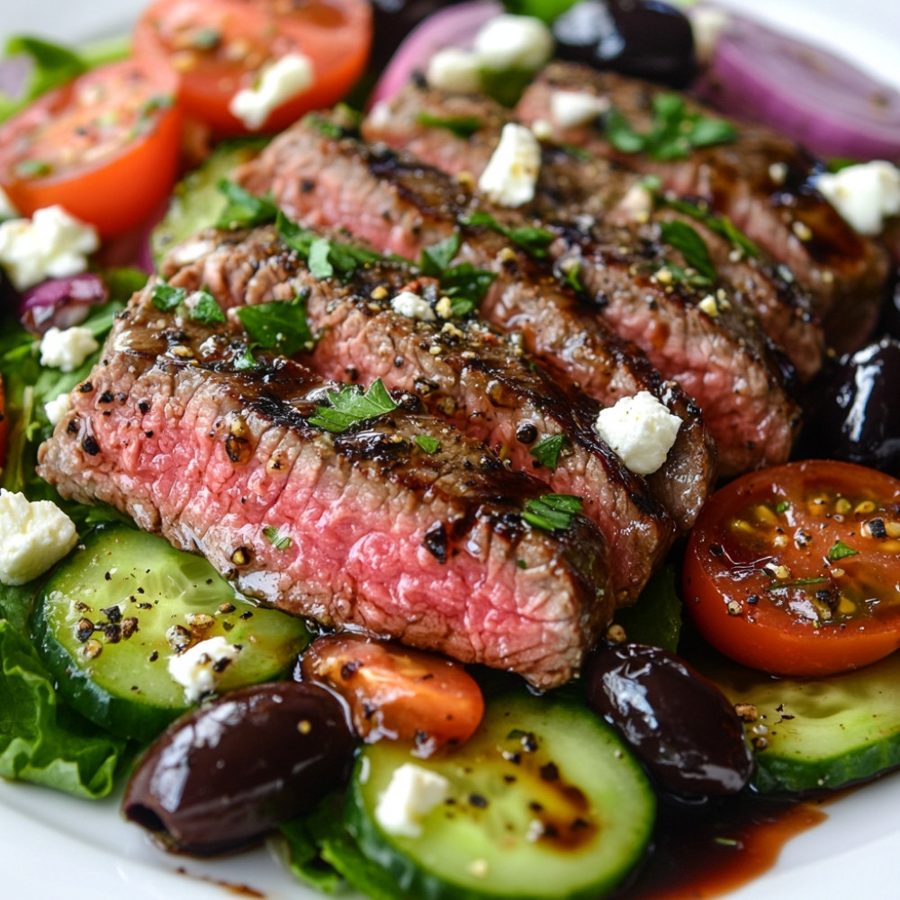 Steaks de contrefilet sur salade estivale