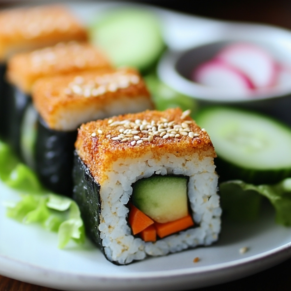 Sushis sandwichs au tofu croustillant