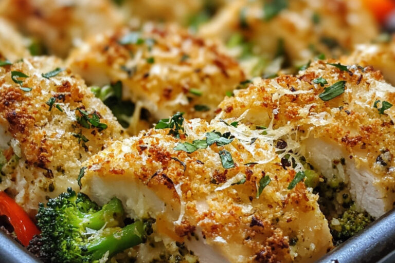 Barquettes de poulet, brocoli et poivron aux fines herbes