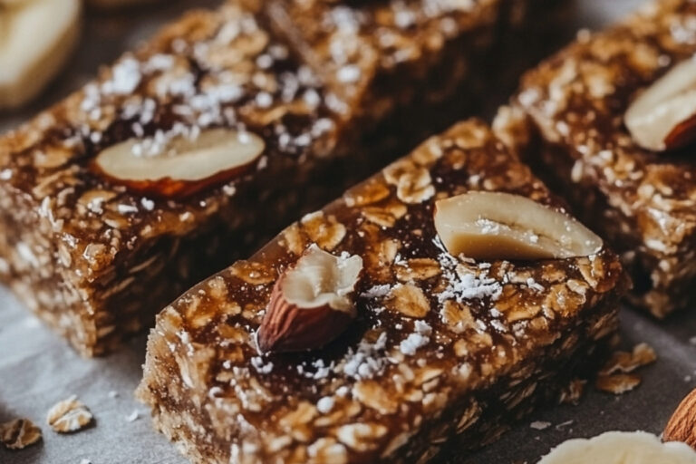 Barres aux dattes, bananes et noix
