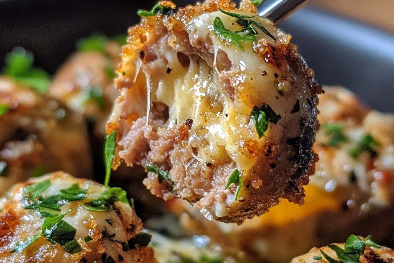 Boulettes de veau farcies au fromage