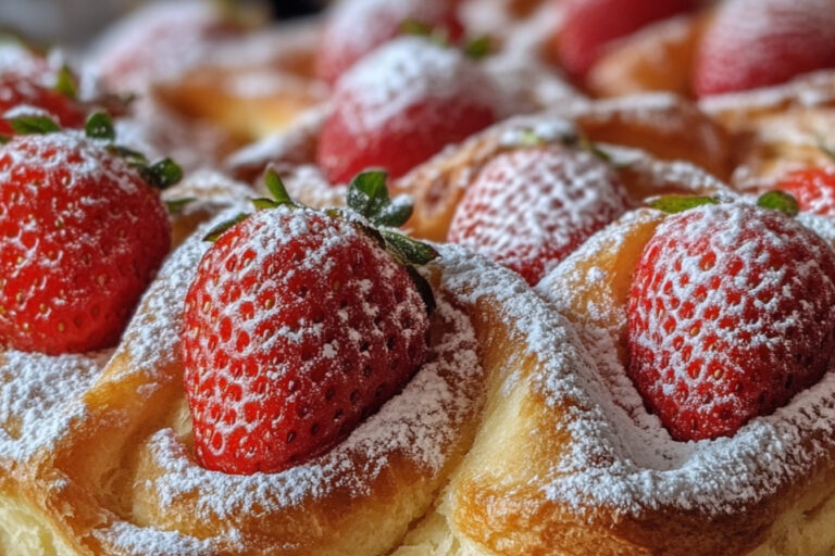 Brioches beignes à la fraise