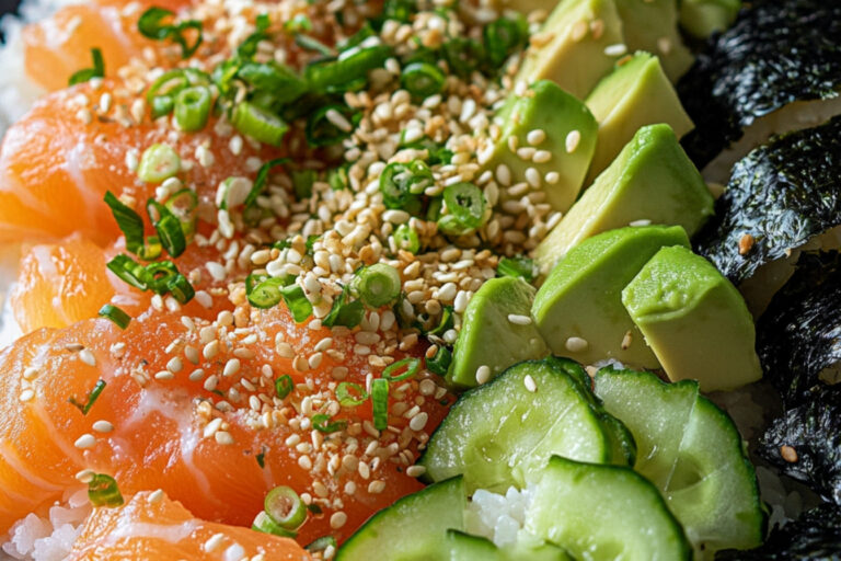 Coupelles style sushi bake au saumon