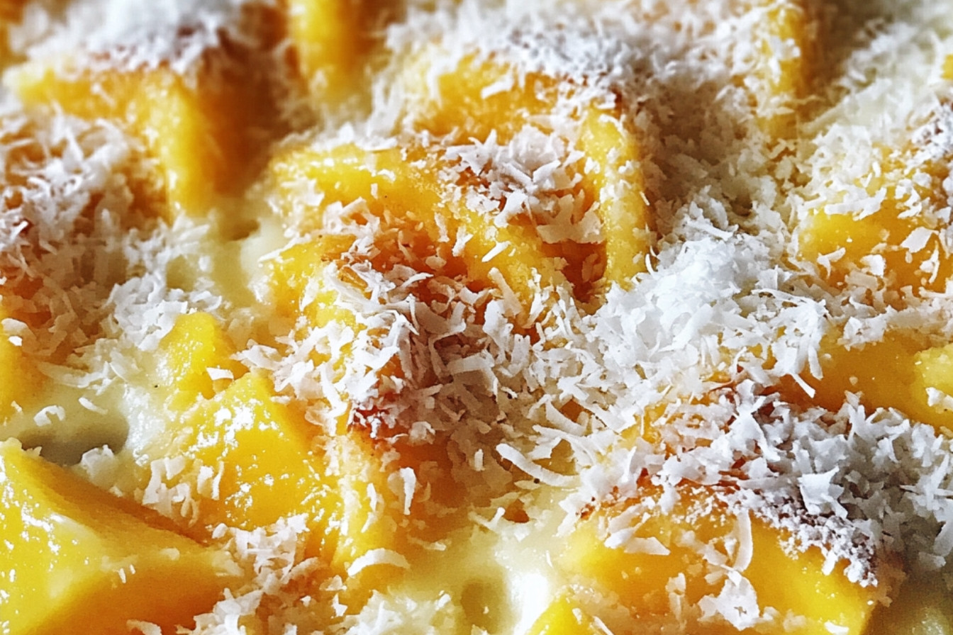 Crêpes ananas, mangues et noix de coco