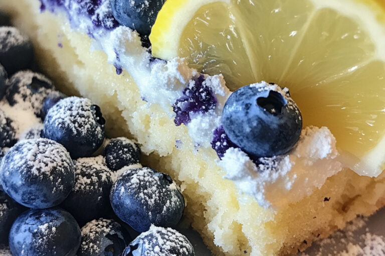 Gâteau aux bleuets et citron