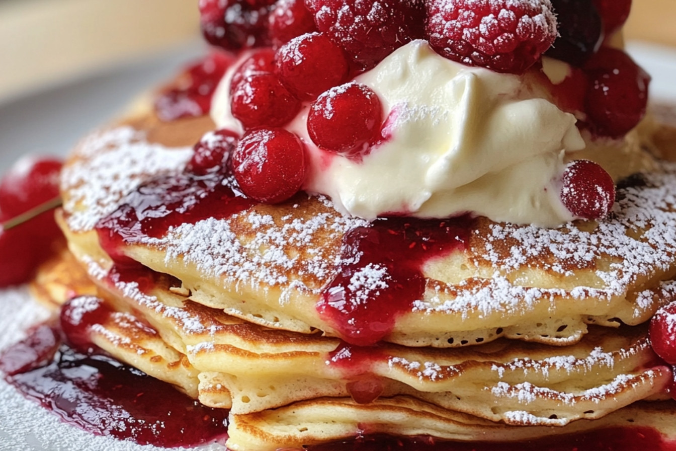 Gâteau de crêpes aux fruits rouges