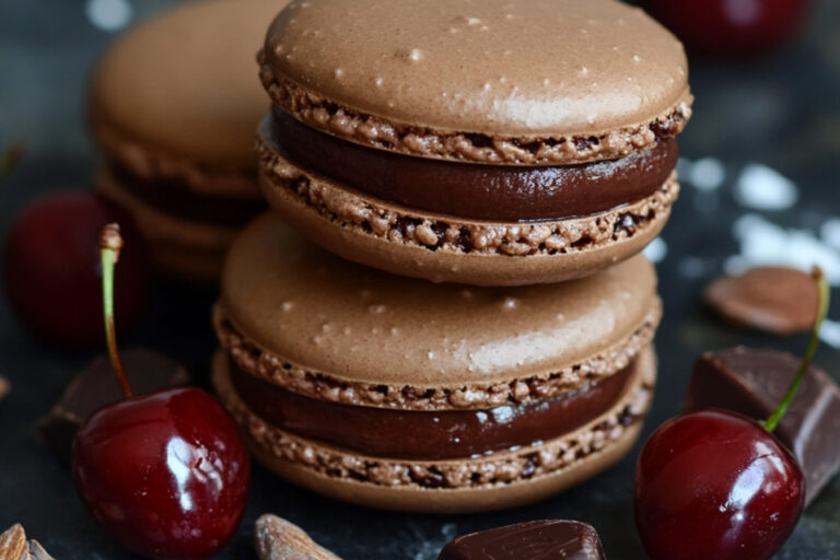 Macarons santé choco cerises